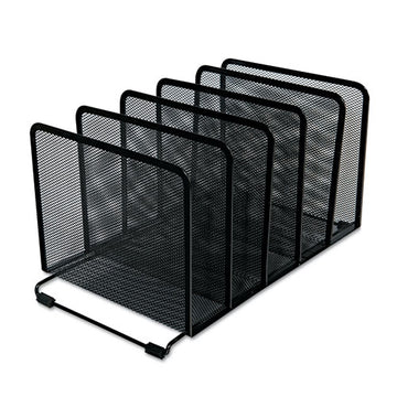 Universal® Deluxe Mesh Stacking Sorter, 5 Sections, Letter To Legal Size Files, 14.63" X 8.13" X 7.5", Black freeshipping - TVN Wholesale